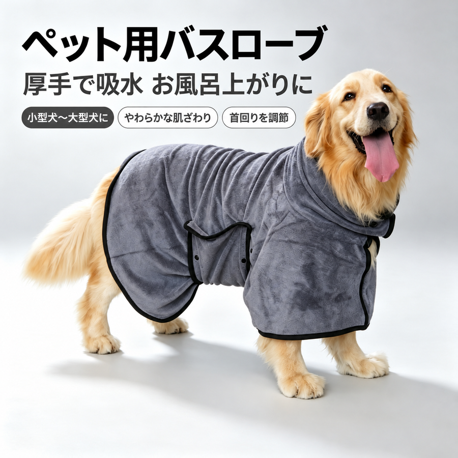 Luxurious Quick-Dry Dog Bathrobe