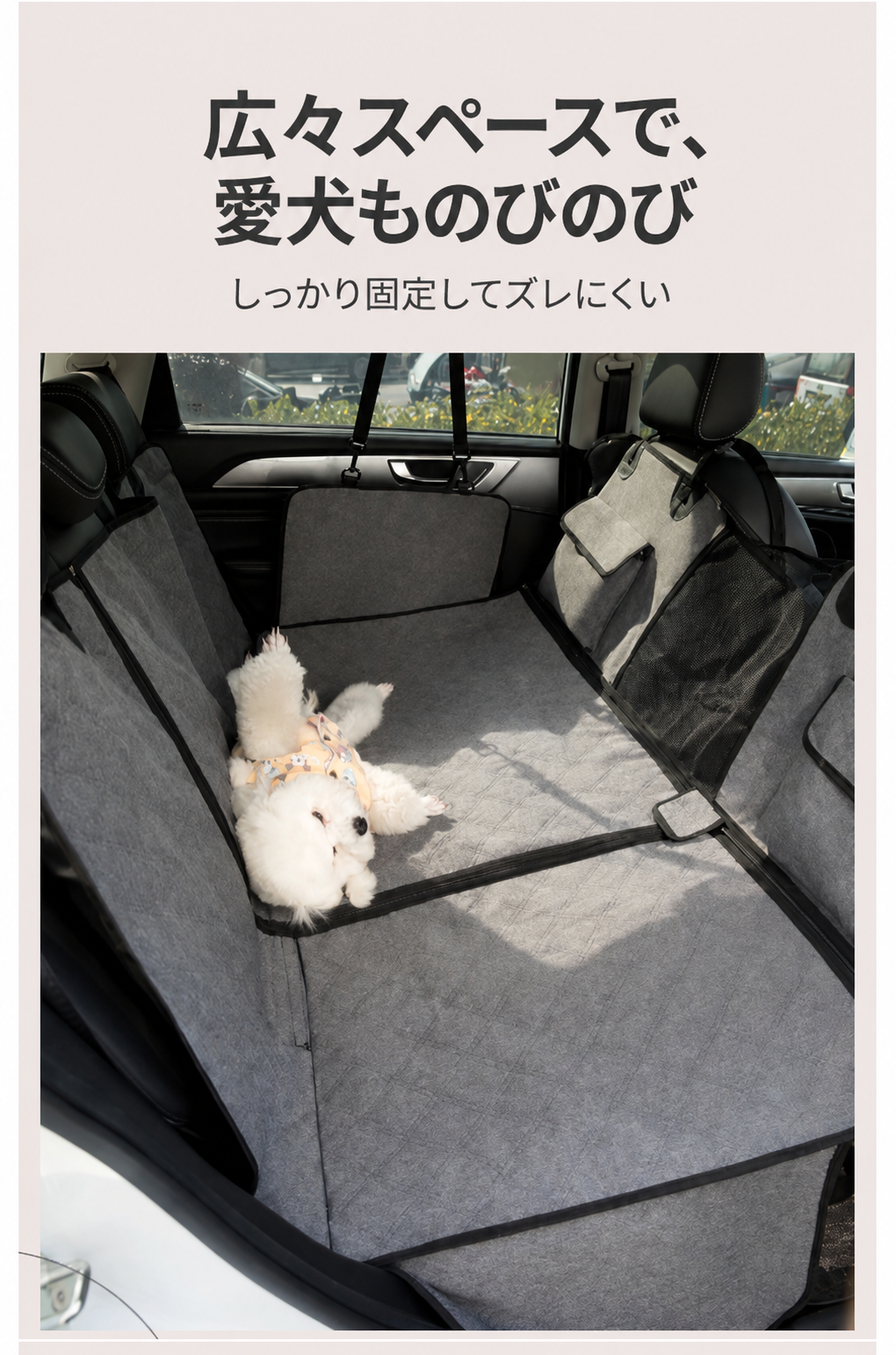 広々スペースでしっかり固定
